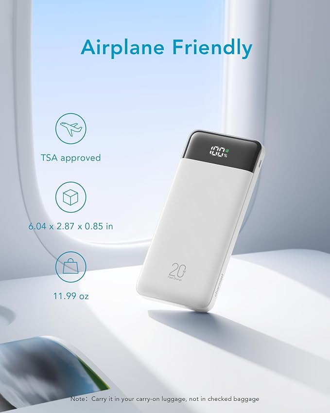 charmast Portable Charger Built-in Cables, 20000mAh Power Bank 6-Output | Travel Fast Charging Battery Pack for iPhone 17/16/15 Samsung Android, Flight-Approved, Multi-Device, USB-C & USB-A, LED % - Image 5