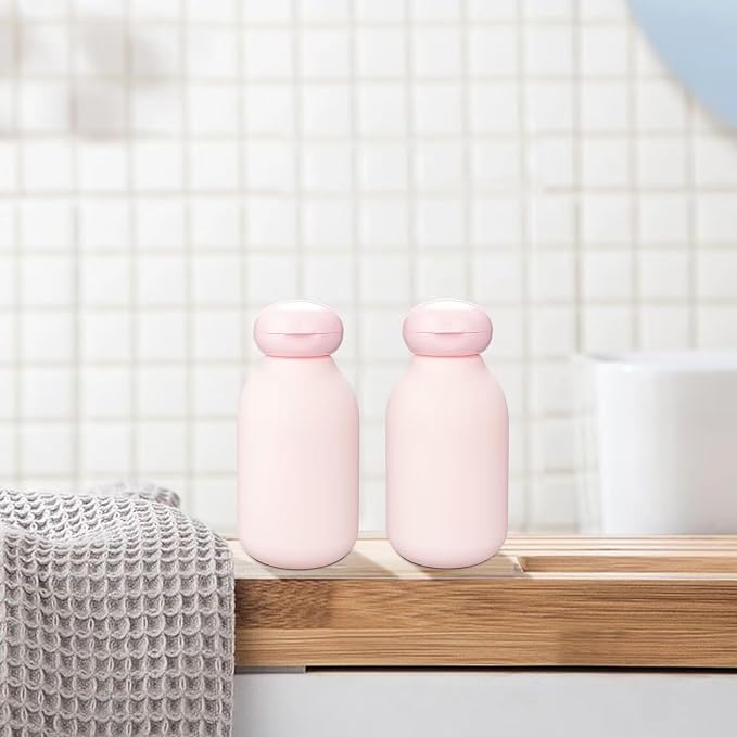 Squeeze Bottle with Flip Cap 3.4 oz Travel Bottles for Toiletries | 2 Pack 100ml TSA Approved, Leak Proof, Shampoo and Conditioner Bottles, Refillable Plastic Travel Size Bottles, Pink - Image 6