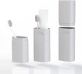 HyJeryty Ventilated Compact Grey Toothbrush Travel Case, Portable Toothbrush & Toothpaste Holder Cover Organizer Container with Mouthwash Cup for School, Camping, Business Trip, Bathroom Storage by HyJeryty