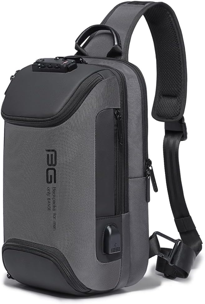 BANGE Men's Sling Backpack - Waterproof Crossbody Bag, Multi-Purpose Shoulder Bag by BANGE