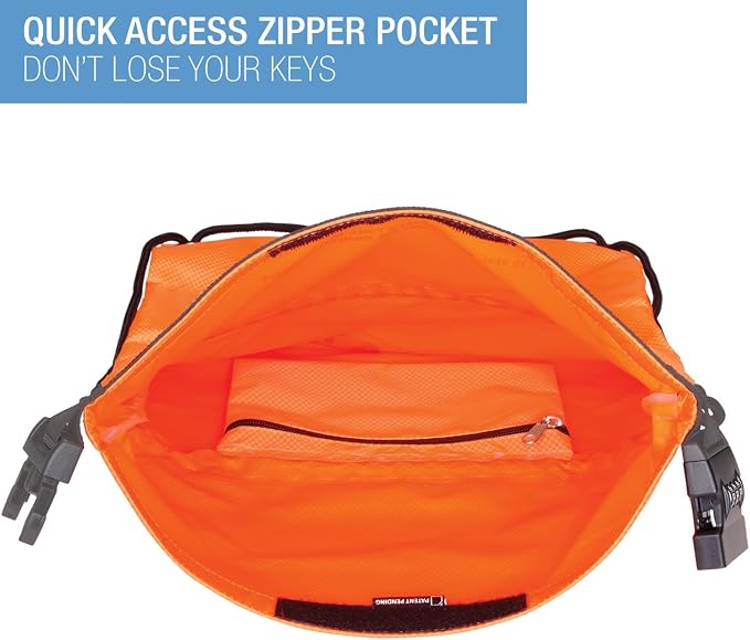 Lewis N. Clark WaterSeals Locking Backpack | Waterproof Bag | Anti-Theft Combination Lock | For Men & Women | Orange - Image 4