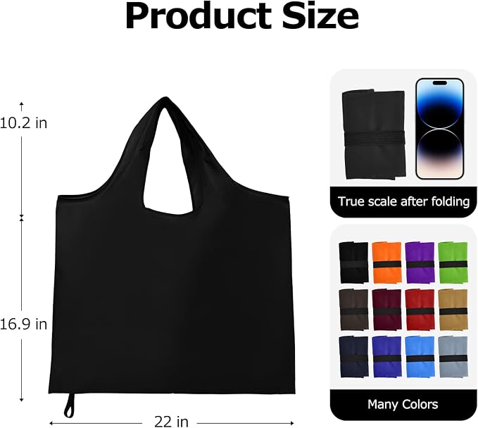 Foldable Shopping Bag, Reusable Grocery Bag Holder, Tote Bags - Image 2