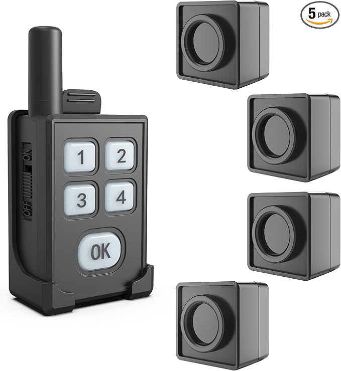 Perimeter Trip Alarm-Portable Camping Motion Sensor-1 Receiver+4 Sensors | Outdoor Wireless Motion Sensor&Detector-Personal Security for Wildlife&Stranger Alert(Camping,Hiking,Hunting,Fishing) by HTZSAFE