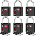 Forge Smal TSA Approved Luggage Locks: Ultra Secure dimple Key Locks with zinc Alloy Body, for Luggage, Travel Cases, Backpacks, Suitcase and More. Black 6PK. by Forge