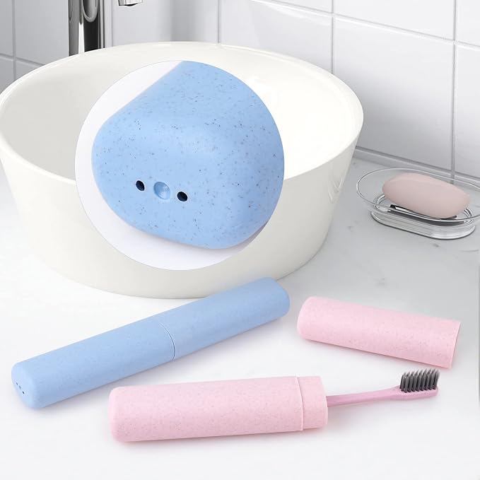 Hooqict 4 Pack Travel Toothbrush Case Portable Travel Toothbrush Holder Plastic Toothbrush Container Protector Cover Case for Traveling, Bathroom, Camping, Home, School, Business - Image 6
