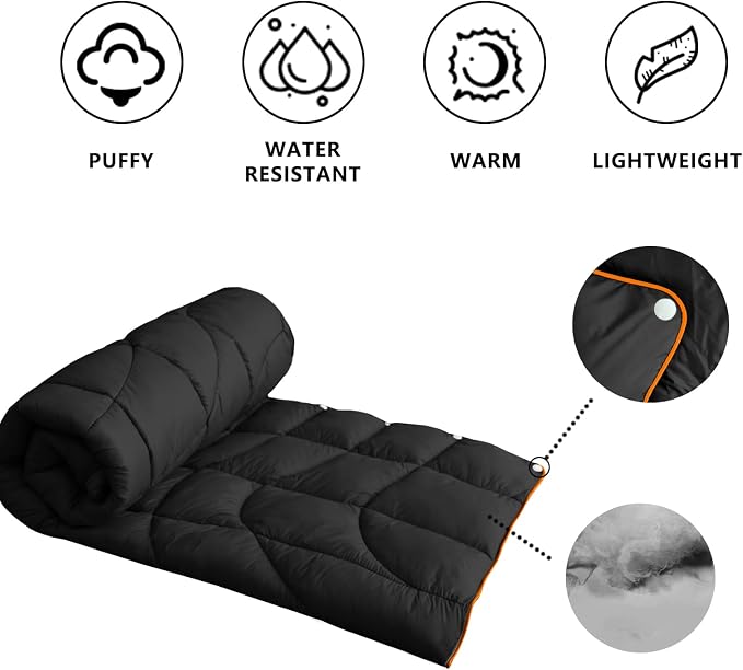 Camping Blanket,MINI Puffy Blanket Lightweight Windproof Water Resistant for Outdoors,Hiking,Beach,Car,Picnic,Stadium - Image 3