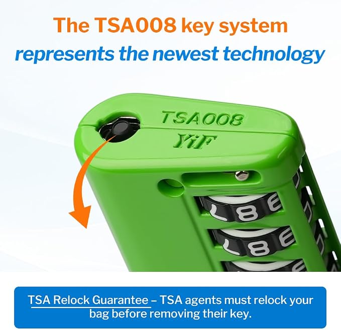 Forge TSA Approved Luggage Locks 4 Digit Combination TSA Travel Locks with TSA008, Open Alert Indicator, Zinc Alloy Body for Luggage, Suitcase, Backpack, and More. Green 4 Locks. - Image 4