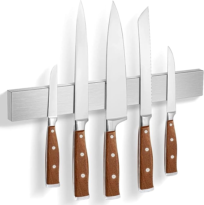 Magnetic Knife Holder for Wall, Knife Magnetic Strip Magnetic Knife Holder for Refrigerator Mount Knife Rack Kitchen Utensil Holder Metal Tool Holder Knife Block Kitchen Organizers Accessories 17 Inch by HEREOFhereisforyourneeds