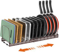Housolution Cutting Board and Baking Tray Cookie Sheet Organizer, Bronze | 12"-23" Expandable, 14 Adjustable Dividers, Sturdy Metal Construction, Easy Assembly by Housolution