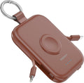 RORRY CharmGo Portable Charger, 5000mAh Portable Charger Power Bank | Built-in Cables,Travel Keychain Battery Pack Essentions for Apple Watch 1~11 Series/Ultra/SE & iPhone Air/17/16/15/14/13/12 by RORRY