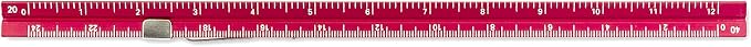 Alumicolor Aluminum Engineer Pocket Scale With Clip, 6IN, Red - Image 3