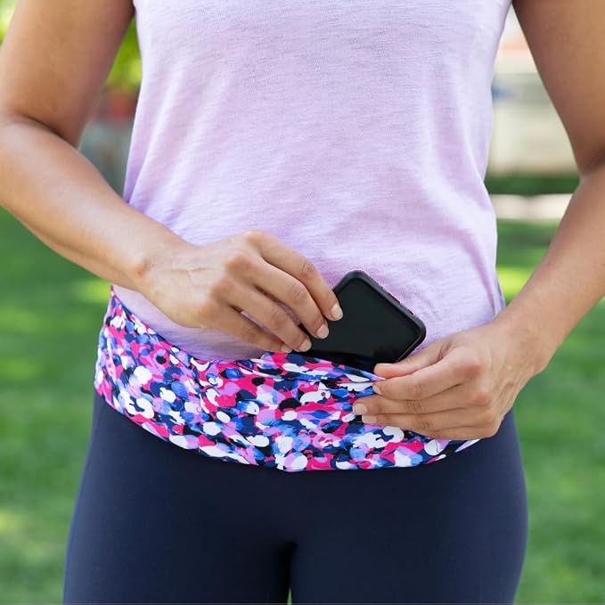 BANDI Plus Size Fanny Pack for Women - Travel-Ready Pocket Belt with Secure Hidden Money & Running Belt for Phone, Passport, Keys, & Medical Devices, Adjustable Fit, Comfortable (Vivace) - Image 4