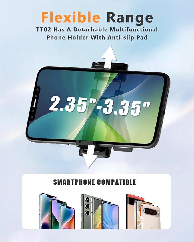 67" Camera Tripod & Phone Selfie Stick, Lightweight Portable Travel Tripod Stand with Wireless Remote, Auto Pop Open Tripod,Compatible with Phone/iPhone/Camera for Photography & Vlogging - Image 4