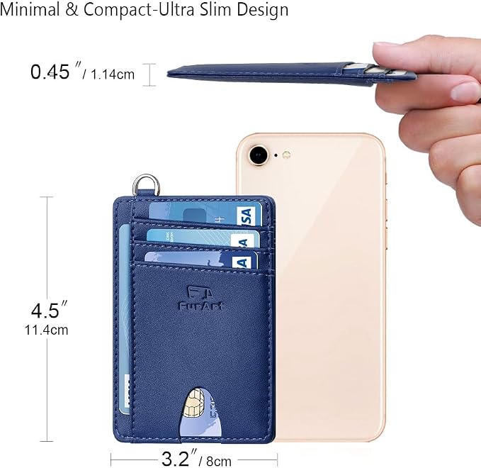 FurArt Slim Minimalist Wallet RFID Credit Card Holder for Men | slim minimalist compact rfid id window thin - Image 7