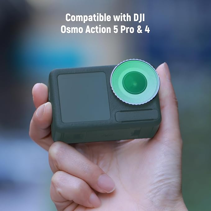 NEEWER Black Diffusion 1/4 Filter for Mist Cinematic Effect, HD Screw On Soft Dreamy Effect Filter Compatible with DJI Osmo Action 5 Pro & 4, FL-N50 - Image 2