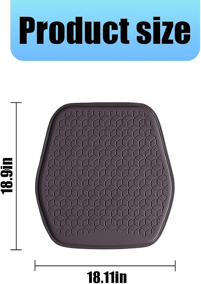 Zpana Gel Car Seat Cushion, Non-Slip & Comfortable Automotive Chair Protector Pad for Driving, Breathable Vehicle Interior Mat Cover Accessories, Universal for SUV Sedan Truck (Red Brown) | Comfortable Automotive Chair Protector Pad, Vehicle Interior M... - Image 2