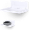 BRAINWAVZ 6.7" Adhesive Floating Wall Shelf for Small Speakers, Deco, Plants, Baby Monitors, Toys, Bathroom, Kitchen & More, Easy to Install, No Screws & Mess, 6.7” x 4.1 (SHELF200-White) by Brainwavz