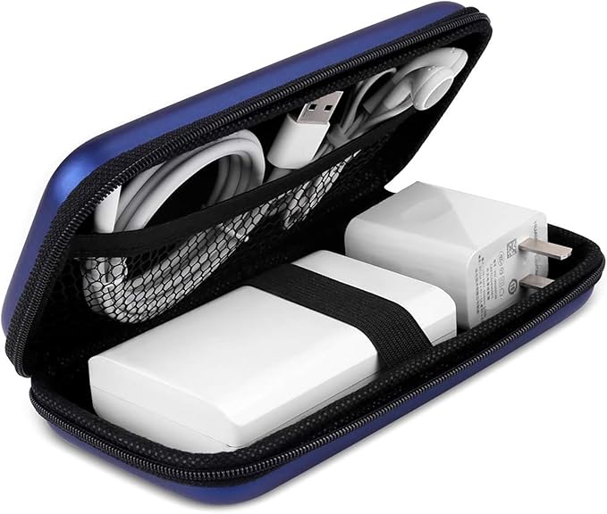 iMangoo Travel Essential Electronics Organizer Charger Case Carrying Pouch | 6.5x3.2x1" Power Bank Tech Accessories Protective Storage Shockproof Portable Purse Men Women School Office Trips Must Have by iMangoo