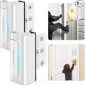 2 Pack Home Security Door Lock, Reinforcement Lock for Kids Safety, White | Withstands 1000 lbs of Impact, Door Lock for Front Door, Defender Door Locks Latch, Inside Door Lock, For Door Security by Crosize