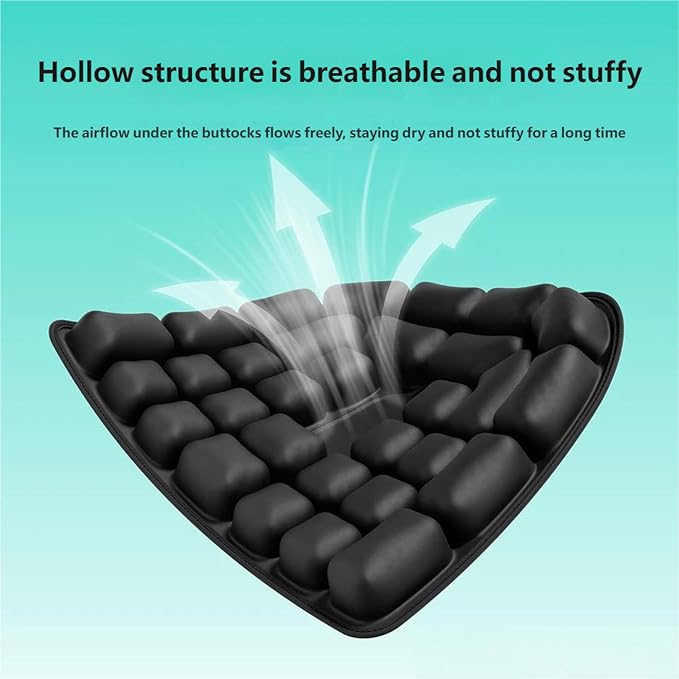 Sondor Travel Cushion, Comfortable 3D Inflatable Seat Cushion for Hemorrhoid and Tailbone Pain Relief, Optimal Support for Long Sitting in Car, Air Travel, Office Chairs Etc (30-Point Cushion) - Image 4
