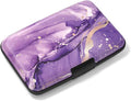 Rimilak Aluminuml Credit Card Holder,Purple Mable | Mini Credit Card Wallet RFID Blocking Slim Metal Hard Case for Women Men by Rimilak