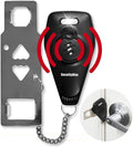 Securityman Portable Door Lock with Alarm | Hotel Door Locks for Travelers Security | Loud 130dB Door Security Device for Hotel Room, Apartment Home, & Travel Safety Inside for Women Children - Black by SECURITYMAN