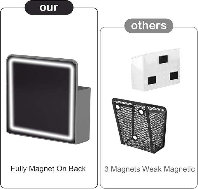 KITANIS Magnetic Pen Holder,2 Pack Magnetic Dry Erase Marker Holder with Generous Compartments,Strong Magnet Storage Marker Pen Pencil Organizer for Refrigerator,Whiteboard,Locker Accessories - Image 3