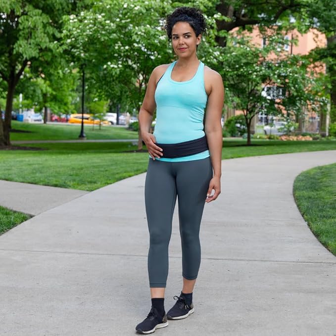 BANDI Pocketed Wraps – Running Waist Belt with Pockets for Phone, Money, Keys & Medical Devices | Secure, No-Bounce Travel & Fitness Belt, for Women and Men, USA Company - Image 3