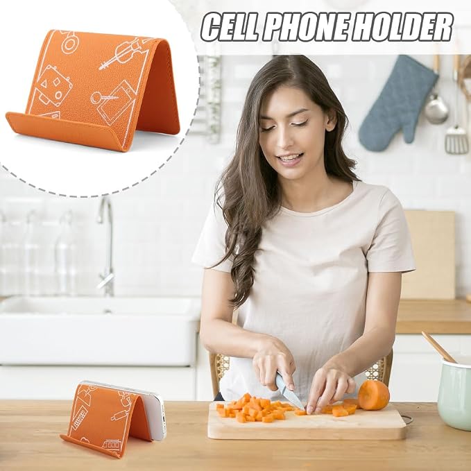 Airplane Phone Holder Flexible Flight Cell Phone Holder and Flexible Tablet Stand Airplane Travel Essential Accessories for Most Smartphones, Tablets(Color:Orange) - Image 4