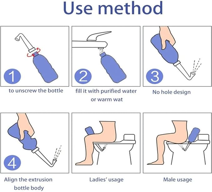 Portable Bidet Bottle for Travel Personal Hygiene Care Manual Bidet (11in) - Image 6