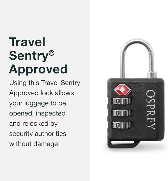Osprey TSA Approved Luggage Lock, Black - Image 5