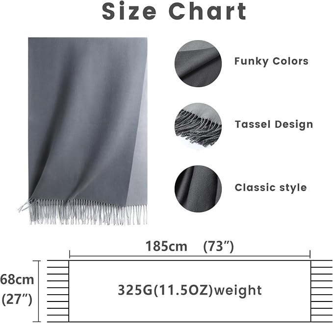maamgic Women's Scarf Pashmina Shawls Blanket Scarf for Evening Dress | Soft Viscose Blend ,Lightweight,Large Scarf with Cozy Cashmere-Feel, Perfect For Weddings,Cruise Travel & Flights - Image 5