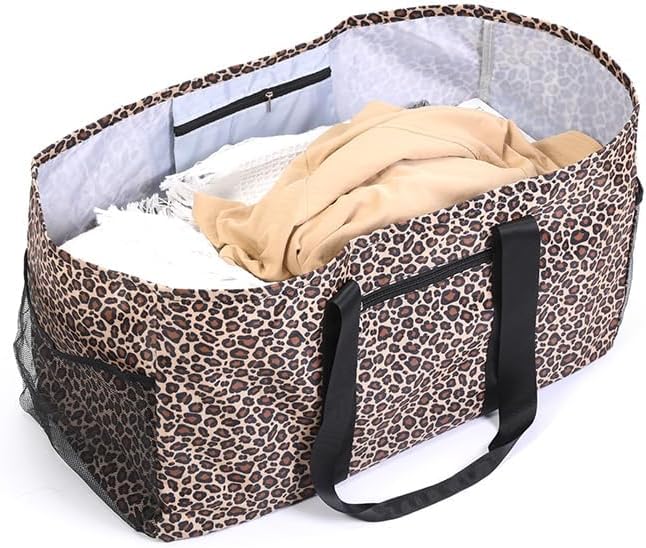 YELAIYEHAO Large Utility Tote Bag, Foldable Collapsible Tote for Storage Pool BeachShopping picnic laundry gym and Luggage - Image 6