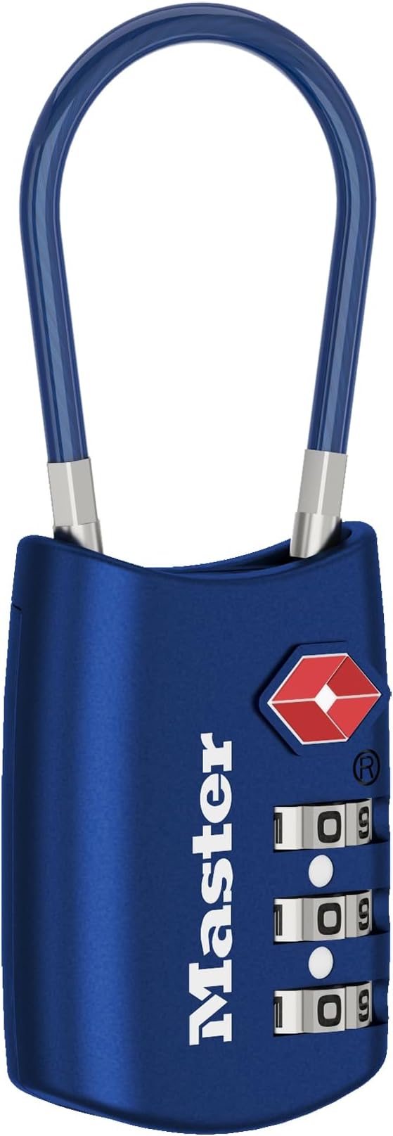 Master Lock Blue Set Your Own Combination TSA Approved Luggage Lock, Travel Zipper Padlock is Perfect for Suitcases, Bags, or Backpacks, 4688BLUEC - Image 2