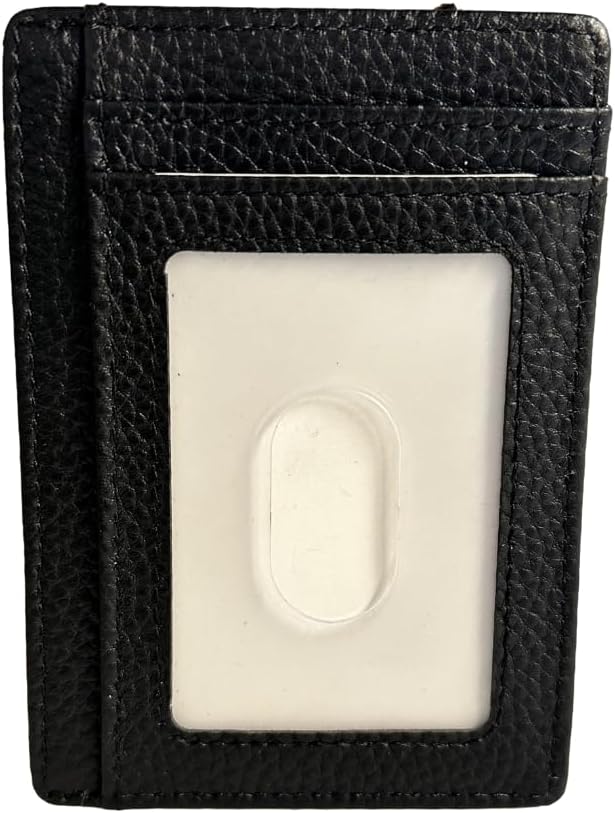 BANDI Slim Wallet, Minimalist Front Pocket RFID Blocking Wallet Credit Card Holder for Men & Women - Black - Image 2