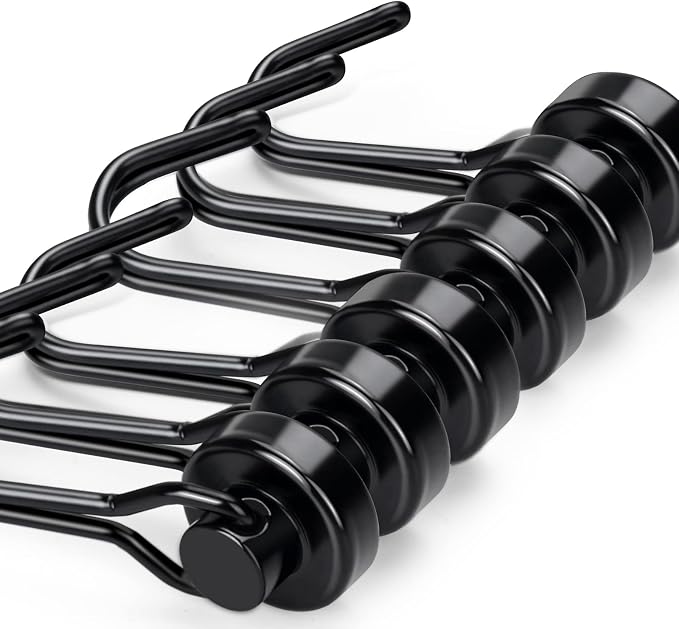 Swivel Swing Black Magnetic Hooks, 30lbs Magnet Hook, Pack of 10 | Heavy Duty Strong Magnets Refrigerator Fridge Hanging for Classroom Beach Vacation Kitchen Grills Home - Image 5