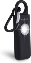 Ivation Personal SOS Alarm Keychain | Self-Defense Safety Siren & LED Panic Strobe Light with Carabiner Clip for Women, Children & Seniors | Pocket Size, Loud 125 dB Sound, Air Travel Friendly by Ivation
