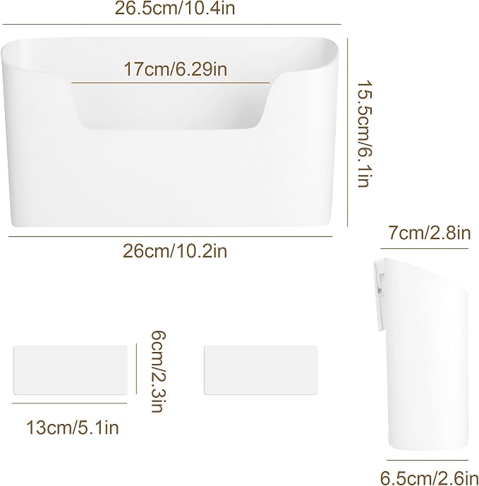 Under Sink Organizer & Wall Mount Storage Box, Multi-Use Cabinet Door Holder for Kitchen, Office, Bedside - Image 6