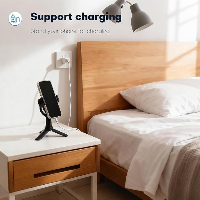 Phone Stand Tripod with Wireless Remote - Lightweight Adjustable Phone Holder for iPhone Samsung, Desk Bed Tabletop Mini Tripod(Mini) - Image 6