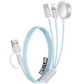 1Pack Travel Essentials for Apple Watch Charger,3-in-2 Multi Charging Cable | Cruise Vacation Camping Essentials for iPhone Charger,Type C/Lightning for iWatch,iPhone 17-12,Xbox Series X&S-5FT Blue by Accessoriesforphoneandelectricproducts