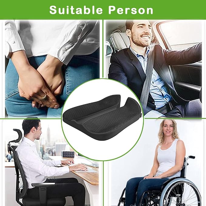Car Seat Cushion for Car and Truck Driver Seat Office Chair Wheelchairs Coccyx Support Sciatica, Lower Back Pain Relief Memory Foam Car Seat Pad - Image 6