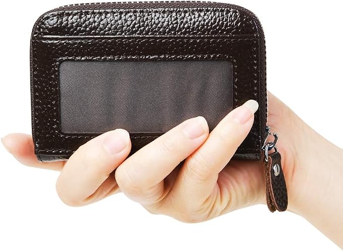 Women's RFID Blocking 12 Slots Credit Card Holder Leather Accordion Wallet - Image 5