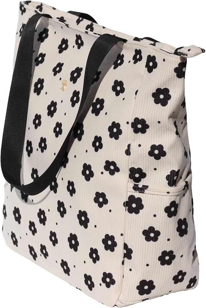 ESVAN Original Floral Water Resistant Large Tote Bag Shoulder Bag for Gym Beach Travel Daily Bags Upgraded - Image 4