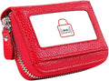 Women's RFID Blocking 12 Slots Credit Card Holder Leather Accordion Wallet by Cynure