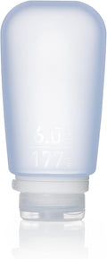 humangear GoToob+ (XL) | Refillable Silicone Travel Bottle | Locking Lid | Food-Safe Material | Blue, XL (6 fl.oz.; 177ml) | Refillable & Leak-Proof Silicone Travel Size Bottles with Locking Cap for Toiletries, Camping & TSA Carry-On by humangear