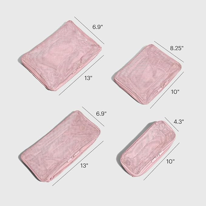 Away Insider Packing Cubes Set of 4, Lightweight Travel Luggage Organizers | 4-Piece Packing Cube Set for Suitcases, Carry-On Bags & Luggage, Lightweight Travel Organizers for Packing, Blush Pink - Image 2