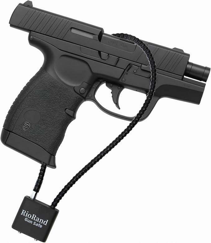 RioRand Keyed Alike Cable Gun Lock 8.5" & 15", Safety Lock Compatible with Pistols, Rifles & Shotguns for Home & Firearm Storage - Image 7