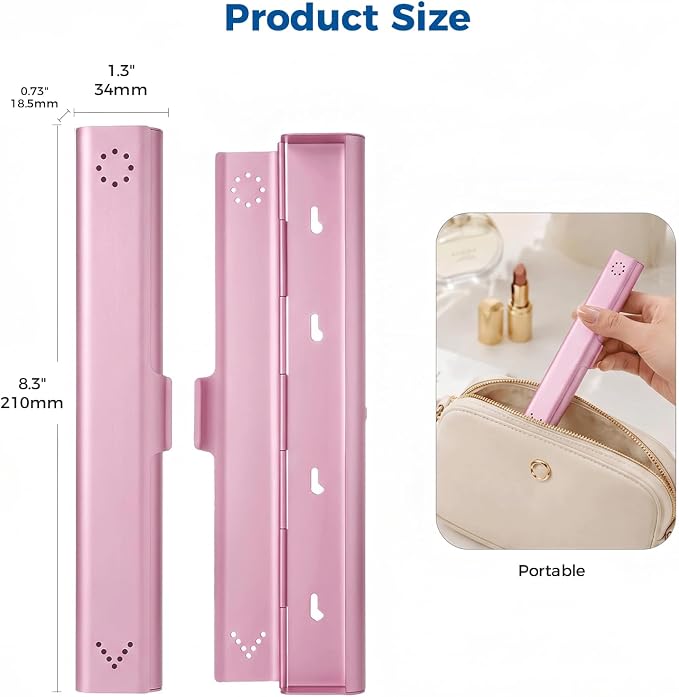 Toothbrush Travel Case Aluminum, Portable Toothbrush Holders Travel, Manual Toothbrush Case Container for Traveling, Bathroom, Camping, Business Trip-1Pack Pink - Image 6