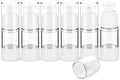 0.5OZ/15ML Clear Airless Pump Bottles, Lotion Dispenser Travel with Pump, Vacuum Plastic Travel Size Lotion Bottle for Foundation, Creams, Cosmetic(6 Pack) by Weareyourgoodpartners