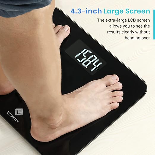 Etekcity Digital Body Weight Bathroom Scale, 440 lb Extra Wide Platform | Accurate and Safe Weighing, Large Easy-to-Read Backlit LCD Display, High Capacity for People - Image 3